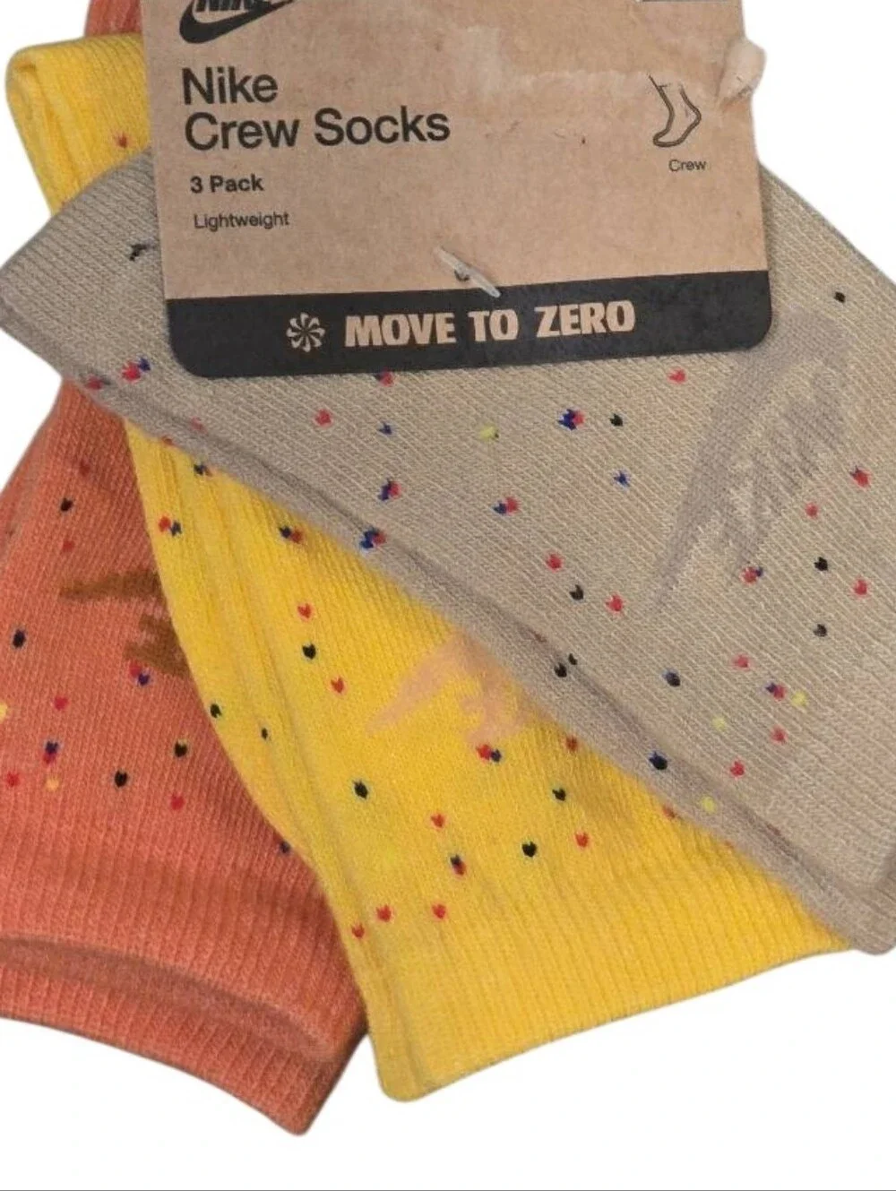 Nike 3-Pack Lightweight Speckle Crew Socks- Multi-Color